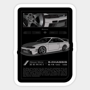 Silvia S14 Zenki (gray) Sticker